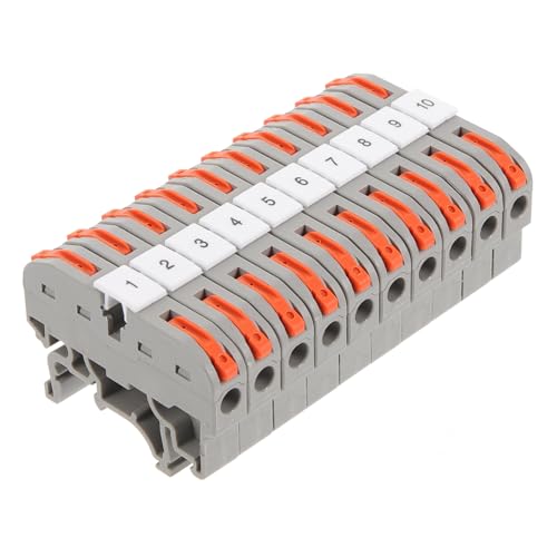 BAZEITFLOW 10 Sätze Din schienen Reihenklemme Schnellverbinder aus Messing mit Nylongehäuse für Flexible und Starre Kupferleiter Werkzeugloses Hebelanschlusssystem Langlebig Kompatibel mit BAZEITFLOW 10 Sätze Din schienen Reihenklemme Schnellverbinder aus Messing mit Nylongehäuse für Flexible und Starre Kupferleiter Werkzeugloses Hebelanschlusssystem Langlebig Kompatibel mit von BAZEITFLOW