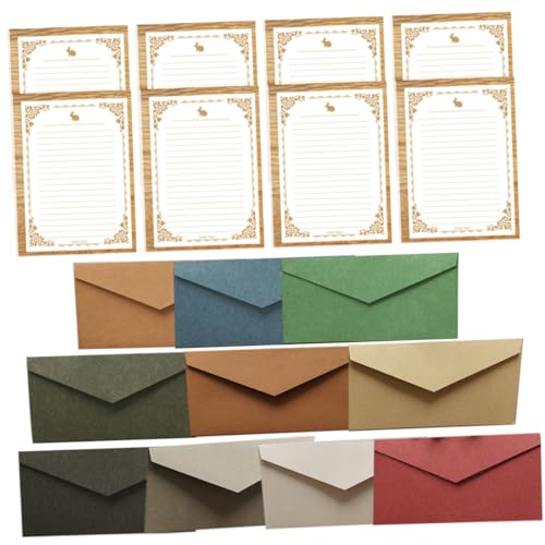 BAZEITFLOW 10 Sätze Teiliges Bunte Einladung Briefumschläge mit Weißem Muster Schreibpapier Deckende Umschläge für Grußkarten Einladungen Dankeskarten Inklusive Teiligem Briefpapier BAZEITFLOW 10 Sätze Teiliges Bunte Einladung Briefumschläge mit Weißem Muster Schreibpapier Deckende Umschläge für Grußkarten Einladungen Dankeskarten Inklusive Teiligem Briefpapier von BAZEITFLOW