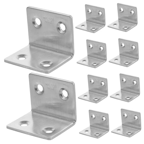 BAZEITFLOW 10 Stück 10 teiliges Edelstahl Winkelverbinder Eckwinkel Möbelbefestigung für Schränke Regalsysteme Vielseitige Montagewinkel Inklusive Schrauben Robust Langlebig BAZEITFLOW 10 Stück 10 teiliges Edelstahl Winkelverbinder Eckwinkel Möbelbefestigung für Schränke Regalsysteme Vielseitige Montagewinkel Inklusive Schrauben Robust Langlebig von BAZEITFLOW