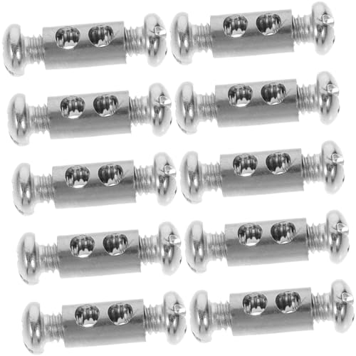 BAZEITFLOW 10 Stück Drahtseilklemmen Dual Clamp Seilklemme für 1-1,5mm Stahlseil Kabelclip zur Befestigung von Beleuchtung und Werbeschildern von BAZEITFLOW