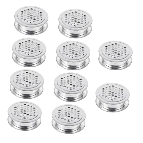 BAZEITFLOW 10 Stück Teiliges Edelstahl Lüftungsgitter Set Runde Ventilationsabdeckung Korrosionsbeständig für Schrankmöbel Kleiderschrank mit Belüftungsöffnungen zur Verbesserten BAZEITFLOW 10 Stück Teiliges Edelstahl Lüftungsgitter Set Runde Ventilationsabdeckung Korrosionsbeständig für Schrankmöbel Kleiderschrank mit Belüftungsöffnungen zur Verbesserten von BAZEITFLOW
