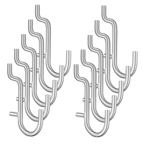 BAZEITFLOW 10 Stück Teiliges Edelstahl Pegboard Haken Robuste Werkzeugwandhaken für Lochwand Vielseitig Einsetzbar in Werkstätten Küchen und Supermarktregalen Starke Lastaufnahme Praktische BAZEITFLOW 10 Stück Teiliges Edelstahl Pegboard Haken Robuste Werkzeugwandhaken für Lochwand Vielseitig Einsetzbar in Werkstätten Küchen und Supermarktregalen Starke Lastaufnahme Praktische von BAZEITFLOW