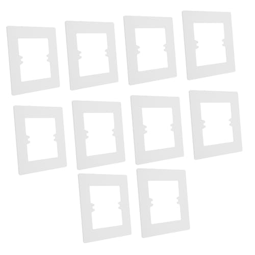 BAZEITFLOW 10 Stück Teiliges Schalterabdeckungs aus Langlebigem PVC Erweiterte Wandschutzplatte für Steckdosen Dekorative Schalterabdeckung Einfache Montage Schutz vor Stromschlag Vielseitig von BAZEITFLOW