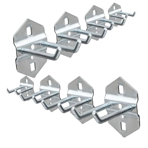 BAZEITFLOW 10 Stück Teiliges Stahl Wandhaken Multifunktionale Werkzeughalter Doppelt Schräger Wandorganizer Rostfrei für Garage und Lagerraum von BAZEITFLOW