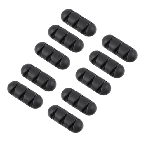 BAZEITFLOW 10 Stück Teiliges Tpr Kabelclips Fach Halterung Selbstklebend Robuster Desktop Kabelorganizer für Büro und Schreibtisch Langlebig und Platzsparend zur Kabelaufbewahrung von BAZEITFLOW