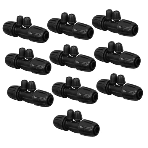 BAZEITFLOW 10 Stück Teiliges Tropfbewässerungs Verbinder Wege Verteiler Schlauchadapter für Garten Bewässerungssysteme Einfache Installation ohne Werkzeug Vielseitig für Pflanzen Gewächshaus von BAZEITFLOW