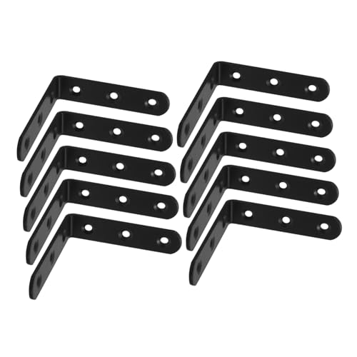 BAZEITFLOW 10 Stück Teiliges Winkelverbinder Winkelhalter aus Schwarzem Kaltgewalztem Stahl Robuste Regalhalterung Schwerlast Eckwinkel für Holzregale Traglast Lb Einfache Montage BAZEITFLOW 10 Stück Teiliges Winkelverbinder Winkelhalter aus Schwarzem Kaltgewalztem Stahl Robuste Regalhalterung Schwerlast Eckwinkel für Holzregale Traglast Lb Einfache Montage von BAZEITFLOW