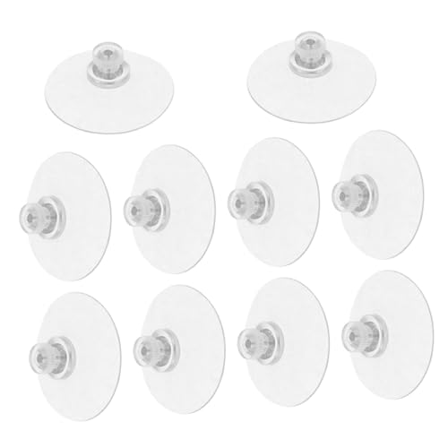 BAZEITFLOW 10 Stück Transparente Gewinde saugnäpfe aus PVC Wiederverwendbar Hohe Tragkraft für Glas Fenster Fliesen zum Sicheren Aufhängen von Handtüchern Schlüsseln Lichterketten von BAZEITFLOW