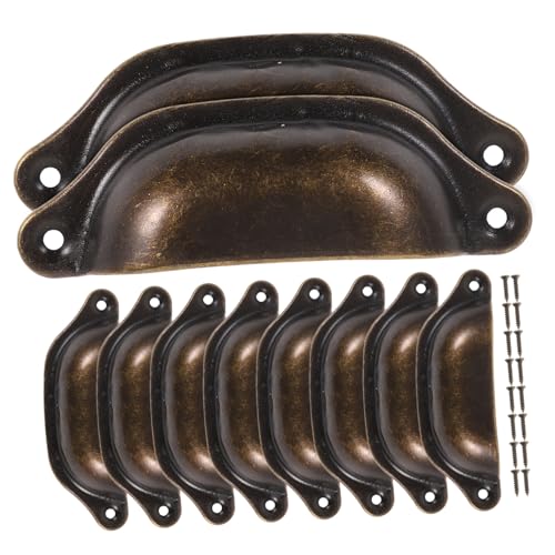 BAZEITFLOW 10 Stück Vintage Schubladenknöpfe Muschelform aus Robustem Retro Möbelgriffe für Kommoden Schränke Kleiderschränke und Langlebige Dekorative Zierknöpfe BAZEITFLOW 10 Stück Vintage Schubladenknöpfe Muschelform aus Robustem Retro Möbelgriffe für Kommoden Schränke Kleiderschränke und Langlebige Dekorative Zierknöpfe von BAZEITFLOW