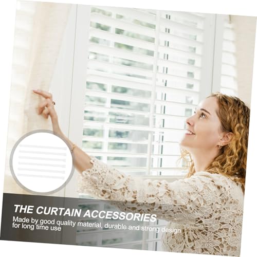 BAZEITFLOW 100 Stück Gardinenverbinder aus Hochwertigem Kunststoff Leichte Kompakte Vorhangschienenrolle für Gardinen Einfache Montage Praktisches Ersatzteil für Büro Wohnraumvorhänge von BAZEITFLOW