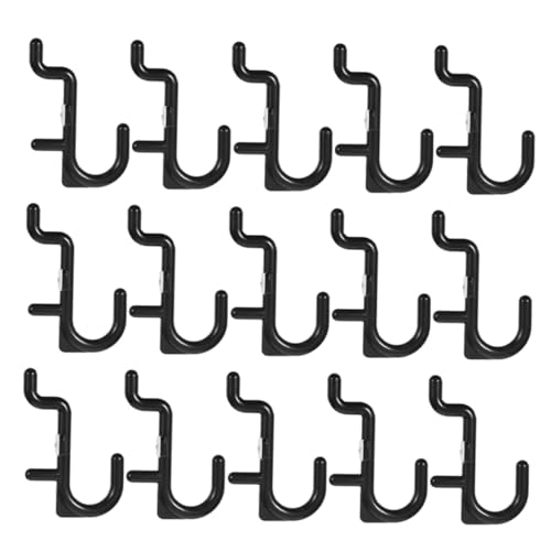 BAZEITFLOW 100 Stück Kunststoff Pegboard Haken Vielseitige Lochwand Organizer Zubehör Robuste Wandmontage Werkzeughalter für Garage Küche Installieren für Bohrer Hammer Aufbewahrung von BAZEITFLOW