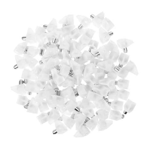 BAZEITFLOW 100 Stück Kunststoff Regalstützen für Schränke und Kleiderschränke Kleine Einlegebodenhalter aus Abs und Zinklegierung Langlebige Regalträger für Glas Küchenschränke Einfache von BAZEITFLOW