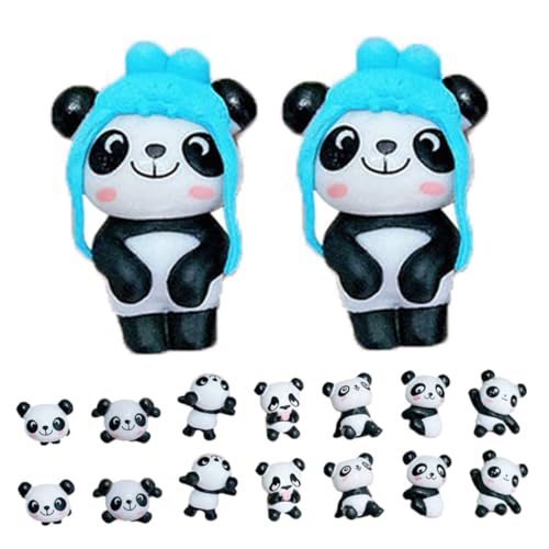 BAZEITFLOW 16 Stück Süße Panda Puppen Dekoration Cartoon Kühlschrankmagnete Panda Magnete Süße Kühlschrankmagnete Fürs Büro 3D von BAZEITFLOW