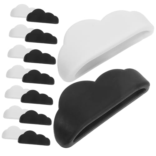 BAZEITFLOW 16 Stück Teiliges Cloud Form Kabelclips Selbstklebend Kabelhalter Organizer Für Schreibtisch Wand Büro Kabelführung Für Ladegeräte USB Kabel Und Sonnenbrillen Aufbewahrung von BAZEITFLOW