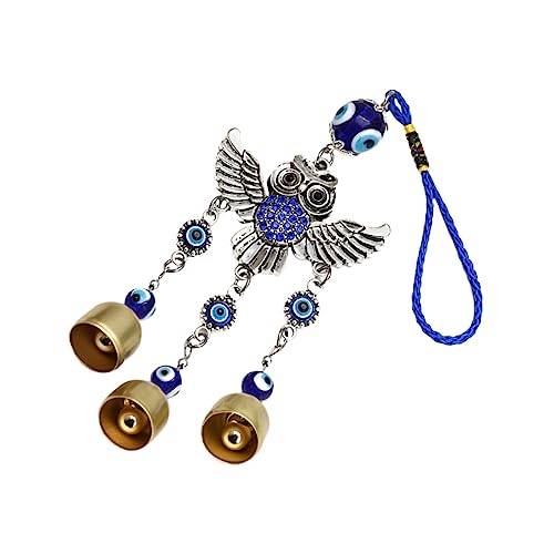 BAZEITFLOW 1stück Eleganter Katzenkopf-owl-Bell- Für Stilvolle Wohn Und Autodekoration Türkisch Inspirierter Blaues Design Schützt Vor Unglück Und Zieht Gute Energien von BAZEITFLOW