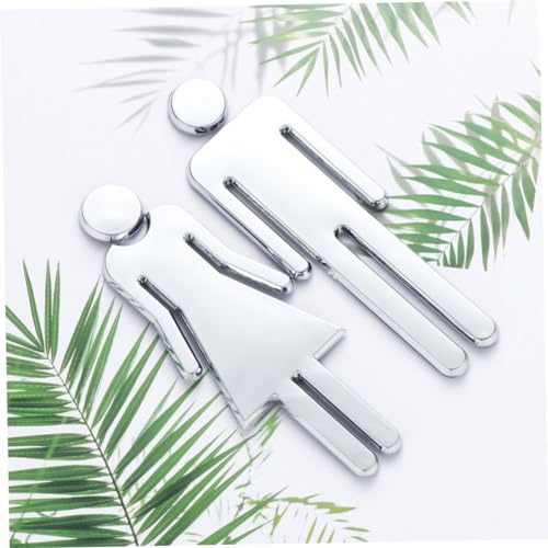 BAZEITFLOW 2 Paare Teiliges Wc schild aus Acryl Langlebig und Verschleißfest Modernes Design Klare Geschlechterkennzeichnung für Damen und Herren Stilvolle Badezimmer deko zur Einfachen von BAZEITFLOW