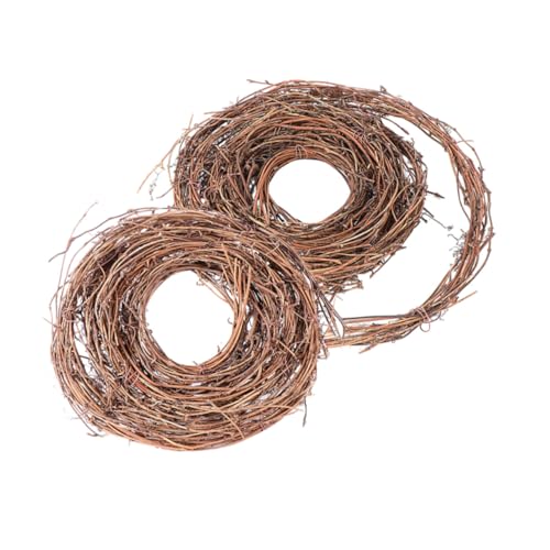 BAZEITFLOW 2 Rollen Rattan Dekoration Weihnachtszweig Girlande Kranzaufhänger Dekorative Girlanden Weihnachts Swag Basteln Weinrebenkranz Zweig Weinrebenzweig Kranz Zweig Rebe von BAZEITFLOW