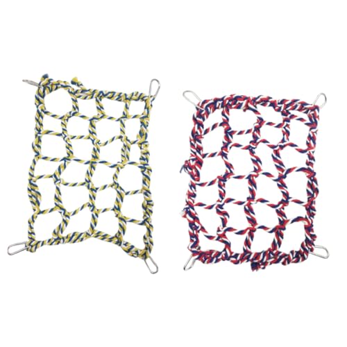 BAZEITFLOW 2 STÜCK Buntes Teiliges Kletternetz für Kleintiere Stabiles Gehäckseltes Hängemattennetz Langlebig und Reißfest für Hamster Eichhörnchen und Papageien Einfach zu Befestigen und BAZEITFLOW 2 STÜCK Buntes Teiliges Kletternetz für Kleintiere Stabiles Gehäckseltes Hängemattennetz Langlebig und Reißfest für Hamster Eichhörnchen und Papageien Einfach zu Befestigen und von BAZEITFLOW