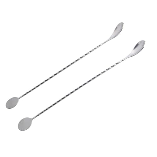BAZEITFLOW 2 STÜCK Edelstahl Cocktail Rührstab Gedrehtes Bar tool mit Langem Griff Langlebiger Barkeeper Swizzle Stick Geeignet für Shaker Gläser und Pitcher Einfach zu Wiederverwendbar BAZEITFLOW 2 STÜCK Edelstahl Cocktail Rührstab Gedrehtes Bar tool mit Langem Griff Langlebiger Barkeeper Swizzle Stick Geeignet für Shaker Gläser und Pitcher Einfach zu Wiederverwendbar von BAZEITFLOW