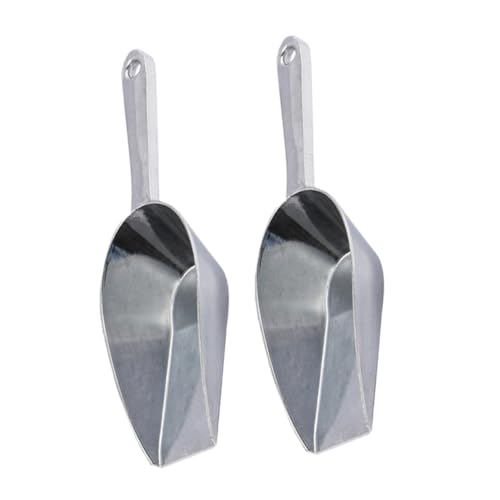 BAZEITFLOW 2 STÜCK Teiliges Aluminium Eis Schaufel Professionelle Metallschaufeln Rostfrei Ergonomischer Griff Multifunktional für Supermarkt und Barbedarf von BAZEITFLOW