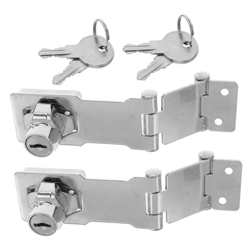 BAZEITFLOW 2 Sätze Schubladenschloss mit Schlüssel Verlängertes Schrankschloss für Holztüren Stabiles Schloss mit Robustem Riegel Einfache Montage Geeignet für Aktenschränke Büro und Zuhause von BAZEITFLOW