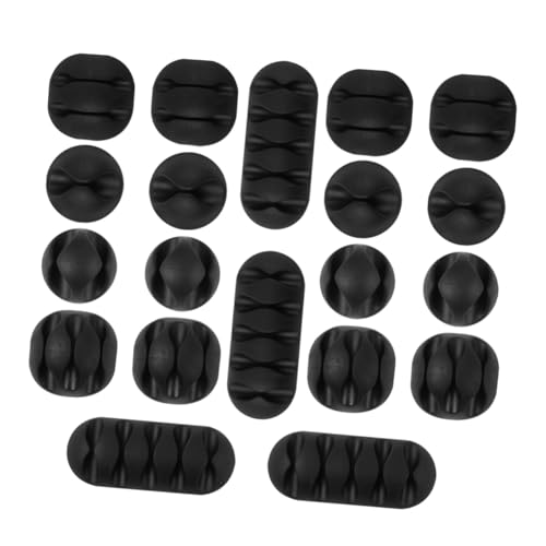 BAZEITFLOW 2 Satz Tpr Kabelclip Set Flexible Mehrloch kabelhalter mit Selbstklebender Rückseite Robustes Kabelmanagement für Schreibtisch USB Ladekabel in Schwarz Kabelorganizer BAZEITFLOW 2 Satz Tpr Kabelclip Set Flexible Mehrloch kabelhalter mit Selbstklebender Rückseite Robustes Kabelmanagement für Schreibtisch USB Ladekabel in Schwarz Kabelorganizer von BAZEITFLOW