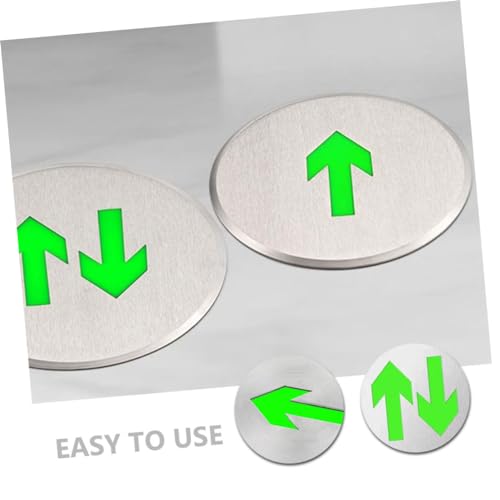 BAZEITFLOW 2 Stck Leuchtende Edelstahl pfeilschilder Selbstleuchtende Einseitige und Zweiseitige Bodensicherheitszeichen Robustes Witterungsbeständiges Notausgangsmarkierungsschild für BAZEITFLOW 2 Stck Leuchtende Edelstahl pfeilschilder Selbstleuchtende Einseitige und Zweiseitige Bodensicherheitszeichen Robustes Witterungsbeständiges Notausgangsmarkierungsschild für von BAZEITFLOW