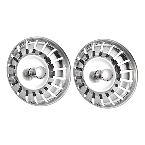 BAZEITFLOW 2 Stück Abflussdeckel für Spülen Robuste Waschbeckenstöpsel mit Hoher Dichtheit als Abflussfilter für Küchen Rostfrei und Langlebig BAZEITFLOW 2 Stück Abflussdeckel für Spülen Robuste Waschbeckenstöpsel mit Hoher Dichtheit als Abflussfilter für Küchen Rostfrei und Langlebig von BAZEITFLOW
