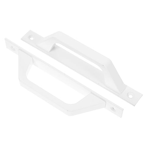 BAZEITFLOW 2 Stück Aluminiumlegierungs Türgriff im Industrie Design Teilig Weiß Robust und Korrosionsbeständig für Scheunen Garagen Balkon und Schiebetüren Inklusive Montageschrauben von BAZEITFLOW