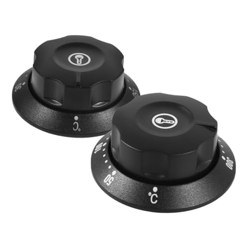 BAZEITFLOW 2 Stück Austauschbare Steuerknöpfe für Backofen Fritteuse Heizgerät Präzise Temperaturkontrolle für Effizientes Kochen von BAZEITFLOW