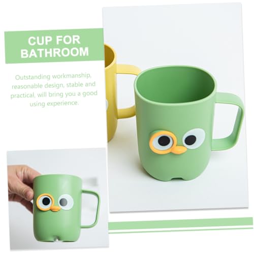 BAZEITFLOW 2 Stück Cartoon Zahnbürstenbecher aus Bpa freiem PP Multifunktionale Badezimmerbecher Robust rutschfest als Waschbecher und Reisebecher für Gelb und Grün Wiederverwendbar BAZEITFLOW 2 Stück Cartoon Zahnbürstenbecher aus Bpa freiem PP Multifunktionale Badezimmerbecher Robust rutschfest als Waschbecher und Reisebecher für Gelb und Grün Wiederverwendbar von BAZEITFLOW