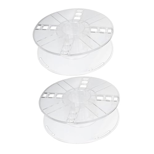 BAZEITFLOW 2 Stück Drucker Kunststoff Spulen Hohler Bobbin Transparentes Zubehör für Filamentaufwicklung mit Glatter Oberfläche und Stabiler von BAZEITFLOW