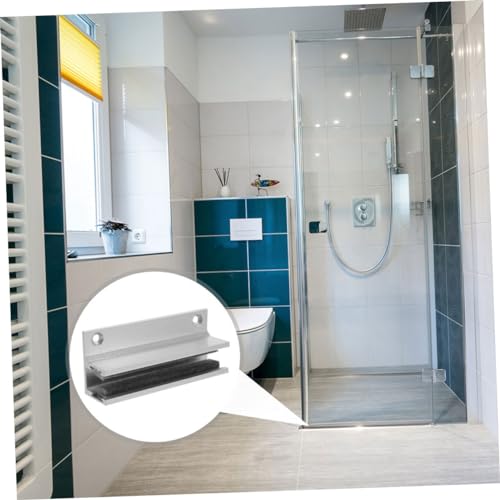 BAZEITFLOW 2 Stück Duschschiebetür Bodenführung aus Verschleißfest Stoßdämpfend Teiliges Verhindert Türschwanken Einfache Montage Geeignet für Glasduschtüren und Schiebetüren von BAZEITFLOW