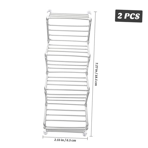 BAZEITFLOW 2 Stück Edelstahl Taco Ständer Wellenförmige Burrito Halter Rostfrei Taco Rack für Grill Backofen Party Restaurant von BAZEITFLOW