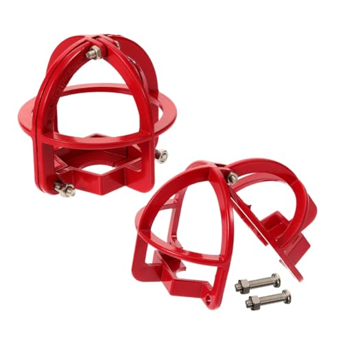 BAZEITFLOW 2 Stück Feuerlöschsprinkler Schutzabdeckung Rot Langlebiger Sprinklerkopf-schutzkorb Vielseitiger Alarmzubehörschutz für Brandschutzsysteme Robustes Design Einfache Montage von BAZEITFLOW