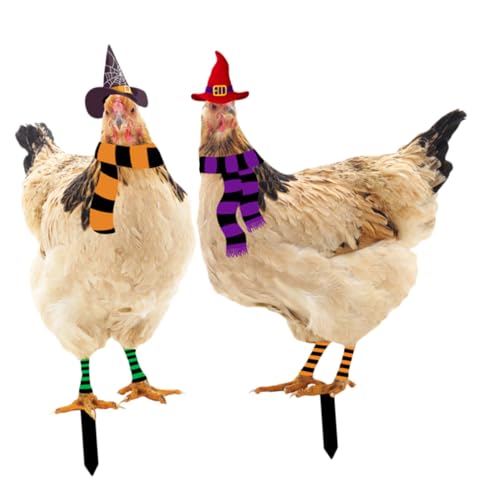 BAZEITFLOW 2 Stück Gartenstecker Huhn mit Halloween Hut Acryl Wetterfest Gartendeko für Außen Wiese Sign Dekorative Hühner Gartenstecker Langlebig und Windfest BAZEITFLOW 2 Stück Gartenstecker Huhn mit Halloween Hut Acryl Wetterfest Gartendeko für Außen Wiese Sign Dekorative Hühner Gartenstecker Langlebig und Windfest von BAZEITFLOW