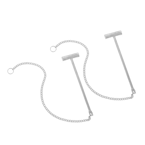 BAZEITFLOW 2 Stück Glasbrecher Werkzeug Notfall Glasbrecher Feuerrettungshammer Sicherheitsalarm Knopfhammer Tür Nothammer Feuermelderhämmer Glasbruch Reset Hammer Silber von BAZEITFLOW