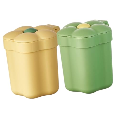 BAZEITFLOW 2 Stück Kleine Tisch mülleimer mit Deckel Blumenform Kompakt und Platzsparend Kunststoff für Schlafzimmer Büro und Badezimmer Desktop Abfalleimer für Papier und Kleine Abfälle BAZEITFLOW 2 Stück Kleine Tisch mülleimer mit Deckel Blumenform Kompakt und Platzsparend Kunststoff für Schlafzimmer Büro und Badezimmer Desktop Abfalleimer für Papier und Kleine Abfälle von BAZEITFLOW