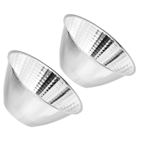 BAZEITFLOW 2 Stück LED Taschenlampen Reflektorbecher Ersatz Aluminium Lichtreflektor Zubehör für Fokussierte Helle Beleuchtung und Verlängerte Reichweite bei Outdoor Notfalleinsätzen von BAZEITFLOW