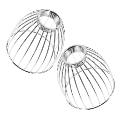 BAZEITFLOW 2 Stück Metall Lampenschirm Käfig Vogelkäfig Design Vintage Industrie Stil Hängelampe Lampenschirm für Schlafzimmer Esszimmer Diy Beleuchtung Zubehör von BAZEITFLOW