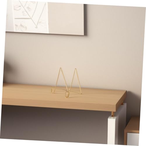 BAZEITFLOW 2 Stück Metall Tellerhalter Gold Stabiler Display Ständer Vielseitig Einsetzbar für Kochbücher Teller Bilderrahmen Dekoration Robust Langlebig Modernes Design von BAZEITFLOW