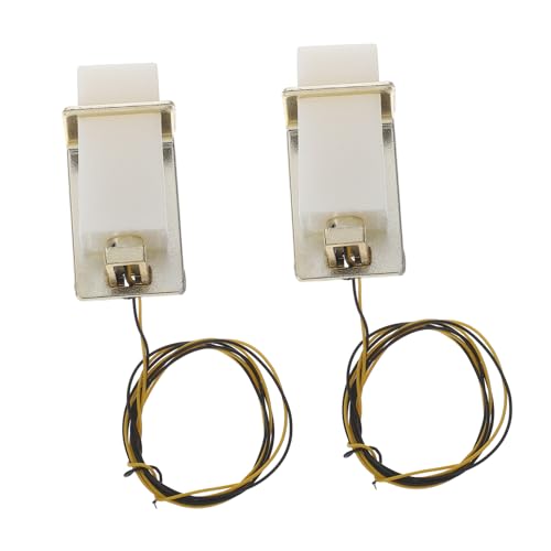 BAZEITFLOW 2 Stück Miniatur Puppenhaus Wandlampen DIY Beleuchtung Kit LED Licht Zubehör für Kreative Bastelprojekte Detailreiche Miniatur Lampen Modernem Goldfarbenem Design für Puppenhaus von BAZEITFLOW