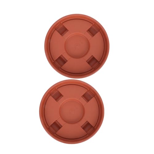 BAZEITFLOW 2 Stück Pflanzenroller mit Runde Blumentopfuntersetzer mit Wasserauffangwanne Wetterfester Pflanzenschale für Balkon Terrasse und Innenbereich Langlebiger Blumenständer flexibel von BAZEITFLOW