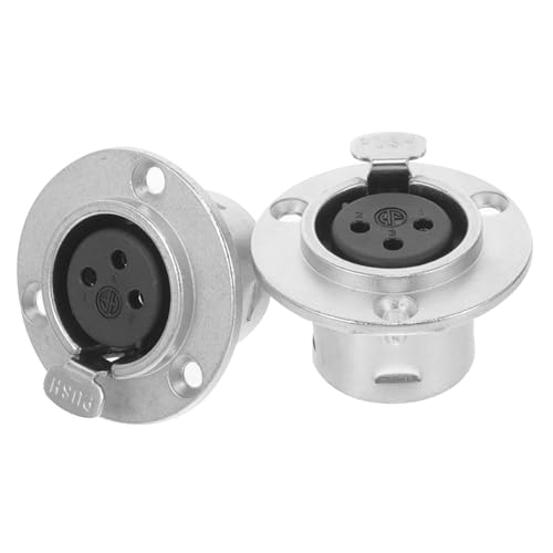 BAZEITFLOW 2 Stück Poliger Xlr Panel mount Audio Buchse Mikrofonanschluss Adapter Kompatibel für Lautsprecher Musikinstrumente Heimkino Patchkabel Anwendungen BAZEITFLOW 2 Stück Poliger Xlr Panel mount Audio Buchse Mikrofonanschluss Adapter Kompatibel für Lautsprecher Musikinstrumente Heimkino Patchkabel Anwendungen von BAZEITFLOW