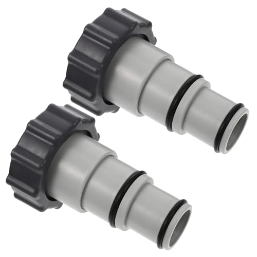 BAZEITFLOW 2 Stück Poolschlauch Adapter mit Gewindeanschluss Dicht Schließender Ersatzverbinder für Poolschläuche Wasserdichtes Zubehör für Pumpen und Filtersysteme Einfache Installation von BAZEITFLOW