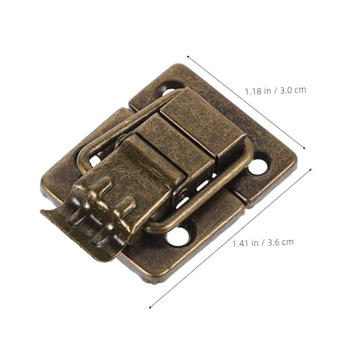 BAZEITFLOW 2 Stück Retro Metall Hasp Latch Robuster Eisenverschluss für Schmuckkästchen Koffer Werkzeugkisten Einfache Montage Langlebiger Vintage Kistenverschluss im Antik stil von BAZEITFLOW