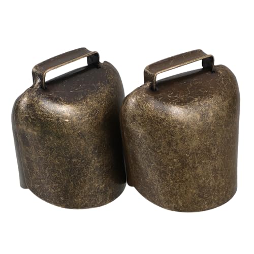 BAZEITFLOW 2 Stück Rinder- Und Schafglocken Kuhbells Klimpern Glöckchen Groß Größe Kuhglocken Hängende Glocke Vieh DIY Kuhglocke Bronze Rustikal Form Vintage Tierglocke Kühe Riese Dunkelbraun BAZEITFLOW 2 Stück Rinder- Und Schafglocken Kuhbells Klimpern Glöckchen Groß Größe Kuhglocken Hängende Glocke Vieh DIY Kuhglocke Bronze Rustikal Form Vintage Tierglocke Kühe Riese Dunkelbraun von BAZEITFLOW