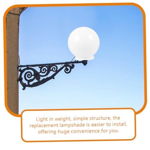 BAZEITFLOW 2 Stück Runde Lampenschirme aus Acryl Weiß Wetterfeste Ersatz glaskugeln für Außenbeleuchtung Garten Dekorative Lichtabdeckung Einfache Montage und Schutz für Leuchtmittel von BAZEITFLOW