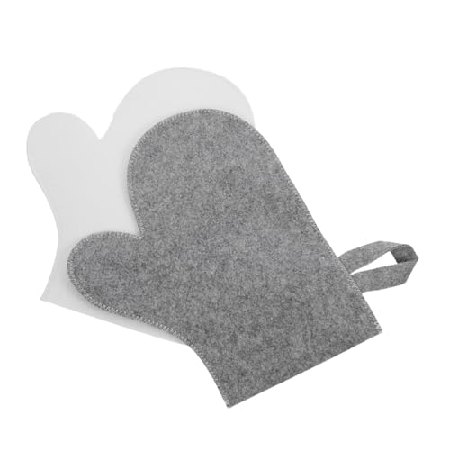 BAZEITFLOW 2 Stück Saunahandschuhe Peeling Waschhandschuhe aus Filz für Effektives Körperpeeling und Massage Langlebig Schnell Trocknend für Sauna und Dusche Graue und Weiße Farbe BAZEITFLOW 2 Stück Saunahandschuhe Peeling Waschhandschuhe aus Filz für Effektives Körperpeeling und Massage Langlebig Schnell Trocknend für Sauna und Dusche Graue und Weiße Farbe von BAZEITFLOW