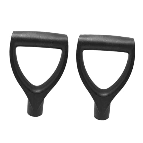 BAZEITFLOW 2 Stück Schaufelgriff Förmig Ergonomischer PVC Griff rutschfest Langlebig Ersatzgriff für Schneeschaufel Grabwerkzeug Schwarz von BAZEITFLOW